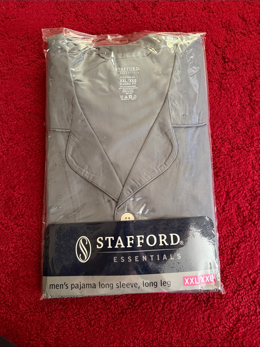 Stafford Gray Men's Button-Front Pajama Top
